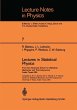 Lectures in Statistical Physics - Bild 1