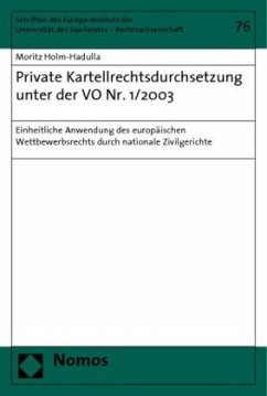 Cover Private Kartellrechtsdurchsetzung unter der VO Nr. 1/2003