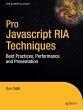 Pro JavaScript RIA Techniques - Bild 1
