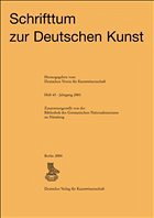 Schrifttum zur deutschen Kunst. Heft 65 - 2001 - Deutscher Verein für Kunstwissenschaft, zusammengestellt von der Bibliothek des Germanischen Nationalmuseums (Hgg.) / Gast, Otto (Bearb.)