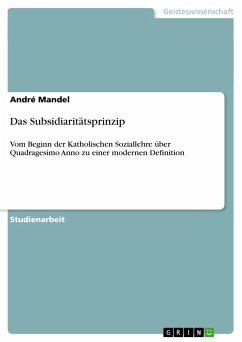 Das Subsidiaritätsprinzip - Mandel, André