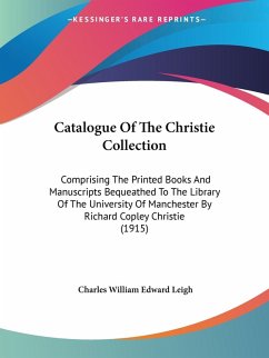 Cover Catalogue Of The Christie Collection