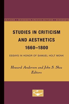 Cover Studies in Criticism and Aesthetics, 1660-1800