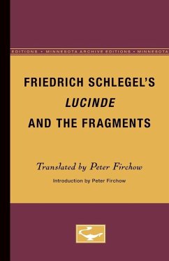 Cover Friedrich Schlegel's Lucinde and the Fragments