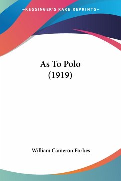 As To Polo (1919)