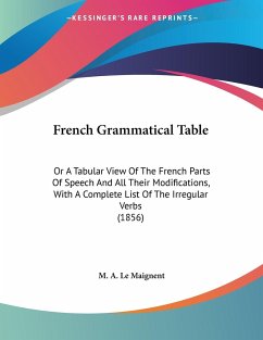 French Grammatical Table - Le Maignent, M. A.