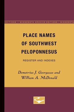 Cover Place Names of Southwest Peloponnesus