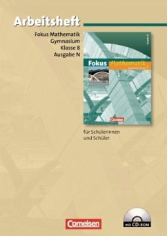 Cover 8. Schuljahr, Arbeitsheft m. CD-ROM / Fokus Mathematik, Gymnasium, Ausgabe N