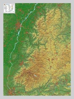 Schwarzwald, Reliefkarte, Klein. Black Forest