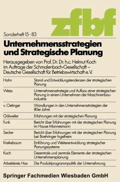 Unternehmensstrategien und strategische Planung - Koch, Helmut