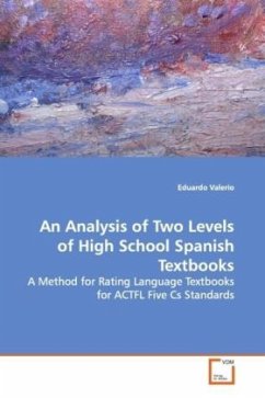 An Analysis of Two Levels of High School Spanish Textbooks - Valerio, Eduardo