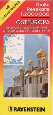 Osteuropa, Westliches Rußland, Ukraine, Weißrußland, Baltische Staaten / Ravenstein Karten 6896 Osteuropa, Westliches Rußland, Ukraine, Weißrußland, Baltische Staaten / Ravenstein Karten 6896