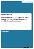 Der Gründerkrach 1873 - Ursachen sowie politische und wirtschaftliche Folgen der anschließenden Gründerkrise