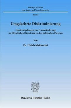 Umgekehrte Diskriminierung. - Maidowski, Ulrich