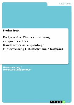 Fachgerechte Zimmerzuordnung entsprechend der Kundenreservierungsanfrage (Unterweisung Hotelfachmann / -fachfrau) - Trost, Florian