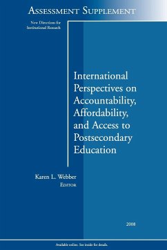 International Perspectives on Accountability, Affordability, and Access to Postsecondary Education - Ir; Webber