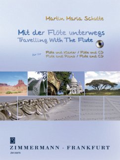 Cover Mit der Flöte unterwegs, für Flöte und Klavier, m. Audio-CD