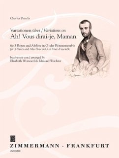 Cover Variationen über 'Ah! Vous dirai-je, Maman', 3 Flöten und Altflöte in G oder Flötenensemble