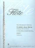 5 Lieder ohne Worte für 2 Flöten, Altflöte in G und Bassflöte (Vc) Partitur und Stimmen