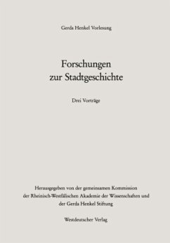 Forschungen zur Stadtgeschichte - Giovannini, Adalberto;Vermalst, Adriaan;Gall, Lothar