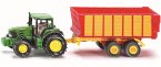 SIKU 1650 - John Deere mit Silagewagen
