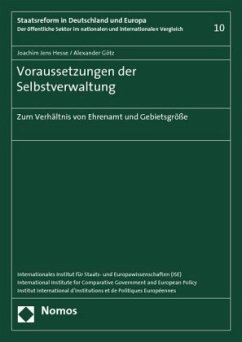 Voraussetzungen der Selbstverwaltung - Hesse, Joachim Jens;Götz, Alexander