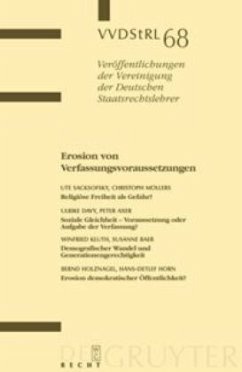 Erosion von Verfassungsvoraussetzungen - Sacksofsky, Ute;Möllers, Christoph;Davy, Ulrike