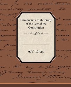 Introduction to the Study of the Law of the Constitution