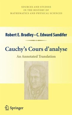 Cauchy¿s Cours d¿analyse - Bradley, Robert E;Sandifer, C. Edward