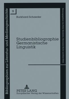 Studienbibliographie Germanistische Linguistik - Schaeder, Burkhard