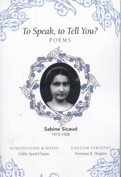 To Speak, to Tell You? - Sicaud, Sabine