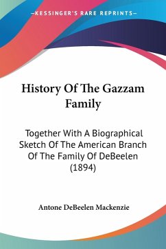 Cover History Of The Gazzam Family