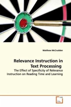 Relevance Instruction in Text Processing - McCrudden, Matthew