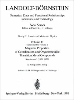 Cover Magnetic Properties of Coordination and Organometallic Transition Metal Compounds / Magnetische Eigenschaften der Koordinations- und metallorganischen Verbindungen der Übergangselemente / Landolt-Börnstein, Numerical Data and Functional Relationships in Science and Technology 11