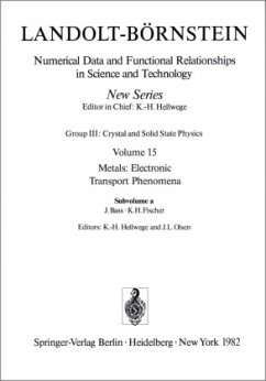 Cover Electrical Resistivity, Kondo and Spin Fluctuation Systems, Spin Glasses and Thermopower / Landolt-Börnstein, Numerical Data and Functional Relationships in Science and Technology Vol.15a
