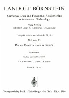 Cover Carbon-Centered Radicals I / Kohlenstoffradikale I / Landolt-Börnstein, Numerical Data and Functional Relationships in Science and Technology 13a