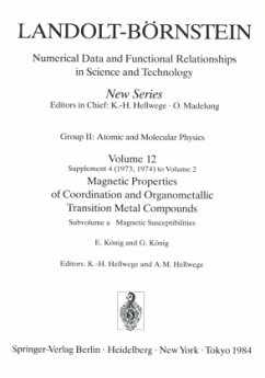 Cover Magnetic Susceptibilities / Magnetische Suszeptibilitäten / Landolt-Börnstein, Numerical Data and Functional Relationships in Science and Technology 12a