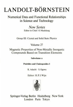 Cover Pnictides and Chalcogenides I / Pnictide und Chalkogenide I / Landolt-Börnstein, Numerical Data and Functional Relationships in Science and Technology Vol.27A