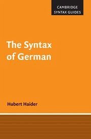 The Syntax of German - Haider, Hubert