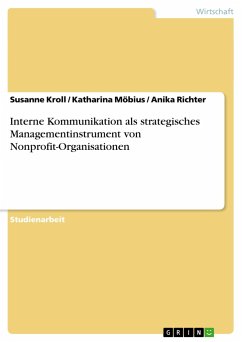 Interne Kommunikation als strategisches Managementinstrument von Nonprofit-Organisationen - Kroll, Susanne;Richter, Anika;Möbius, Katharina