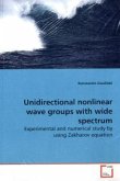Unidirectional nonlinear wave groups with wide spectrum
