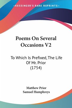 Poems On Several Occasions V2 - Prior, Matthew