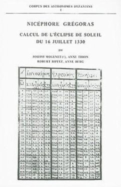 Nicéphore Grégoras: Calcul de l'Éclipse de Soleil Du 16 Juillet 1330