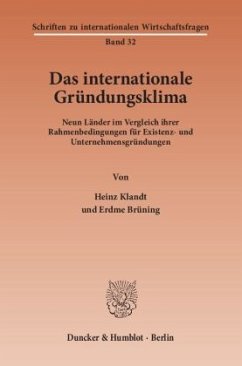 Das Internationale Gründungsklima. - Klandt, Heinz;Brüning, Erdme