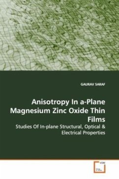 Anisotropy In a-Plane Magnesium Zinc Oxide Thin Films - SARAF, GAURAV