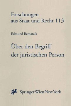 Über den Begriff der juristischen Person Kritische Studien über den Begriff der juristischen Person und über die juristische Persönlichkeit der Behörden insbesondere