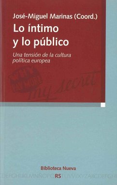 Lo íntimo y lo público : una tensión de la cultura política europea - Marinas, José Miguel