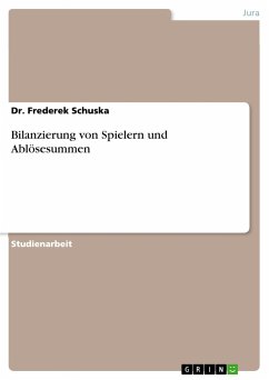 Bilanzierung von Spielern und Ablösesummen - Schuska, Dr. Frederek