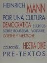 Cover Por una cultura democrática : escritos sobre Rousseau, Voltaire, Goethe y Nietzsche