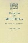 Cover Escrito en Missoula